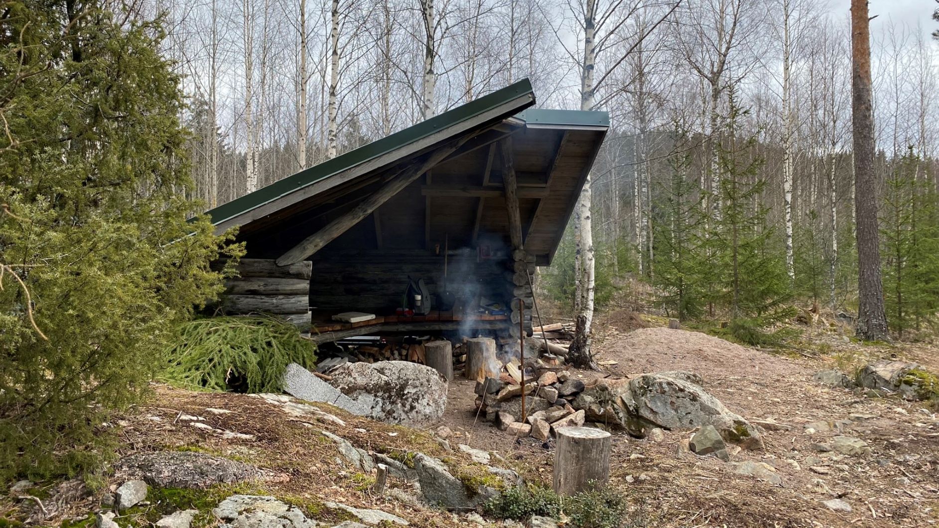 How to build a lean-to shelter in the woods