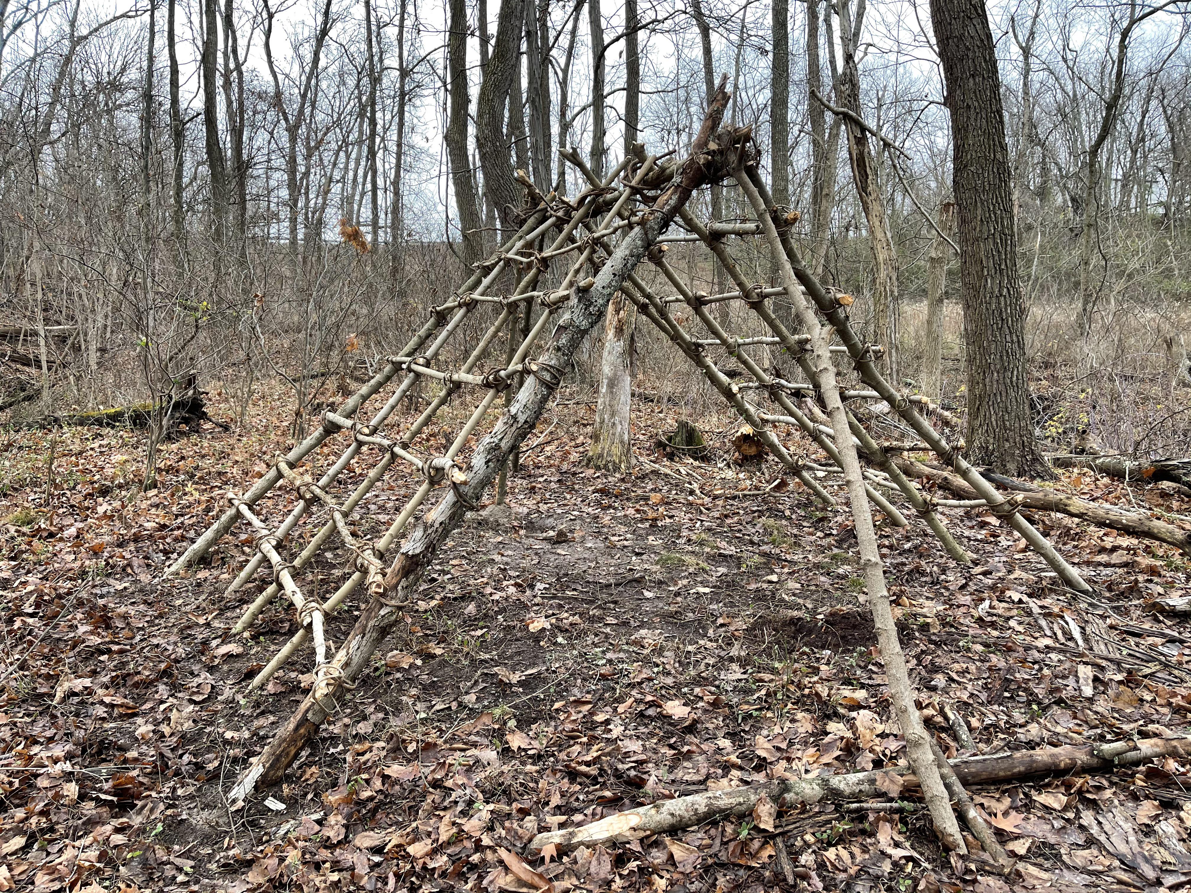 A frame shelter I've been working on : r/Bushcraft
