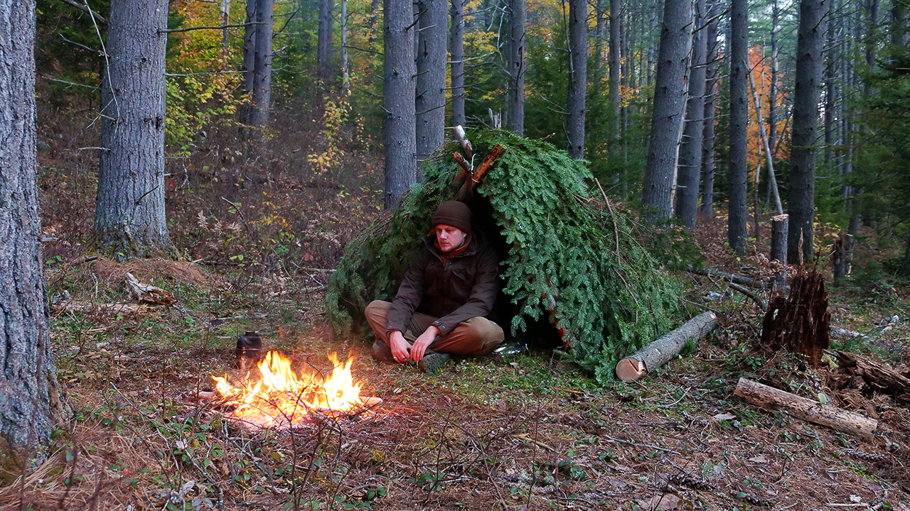 A little A-Frame survival shelter I built : r/Bushcraft