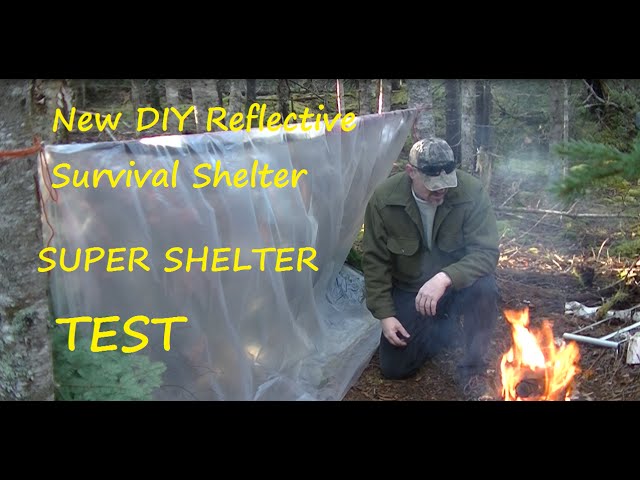 NEW DIY Reflective Survival Shelter Efficiency Test as Super Shelter